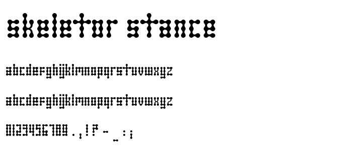 Skeletor Stance font